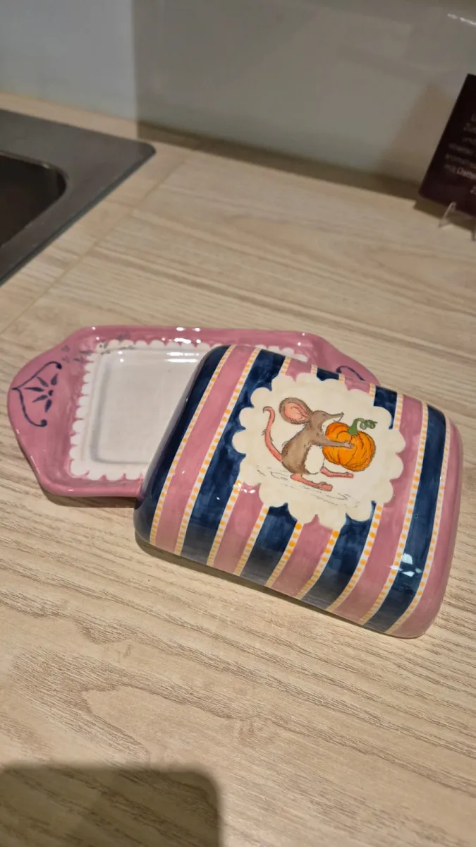 Butterdose mit Deckel – handbemaltes Unikat